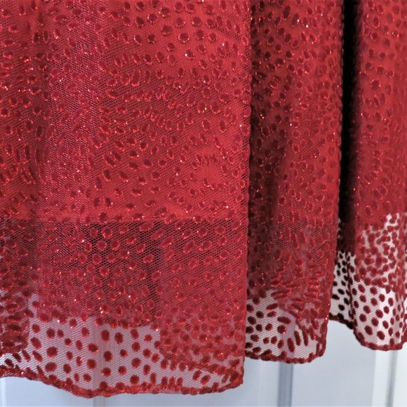 Red Sparkling Formal Dress by ML Monique Lhuillier - Picture 4 of 16